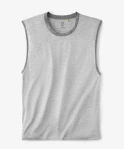 TASC Men's Weightless Muscle Tank (Light Heather Grey)