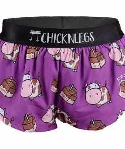 ChicknLegs Women's Choccy Cows 1.5" Split Shorts
