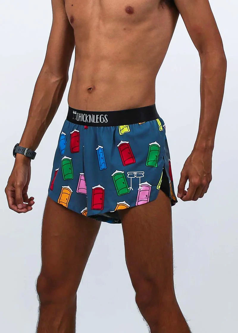 ChicknLegs Men's Porta Potty 2" Split Shorts 4 ChicknLegs Men's Porta Potty 2" Split Shorts - Image 4