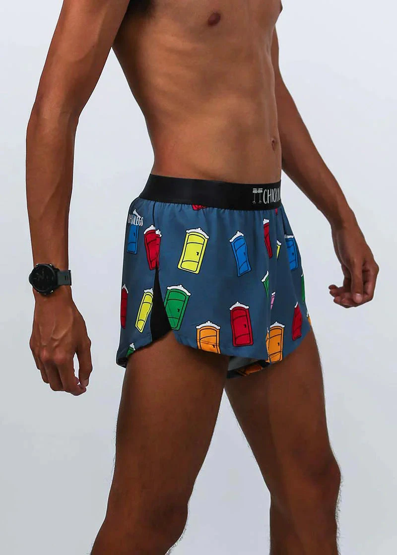 ChicknLegs Men's Porta Potty 2" Split Shorts 5 ChicknLegs Men's Porta Potty 2" Split Shorts - Image 5