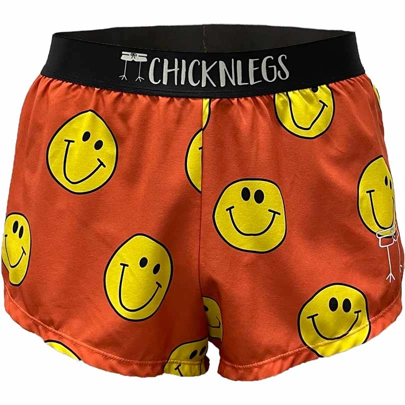 ChicknLegs Men's Blue Smiley 2" Split Shorts 1 ChicknLegs Men's Blue Smiley 2" Split Shorts