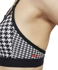 Nike Women’s DRI-FIT Indy Icon Clash Sports Bra (010 - Black/Chile Red) -New balance-shop dd1086 010 2