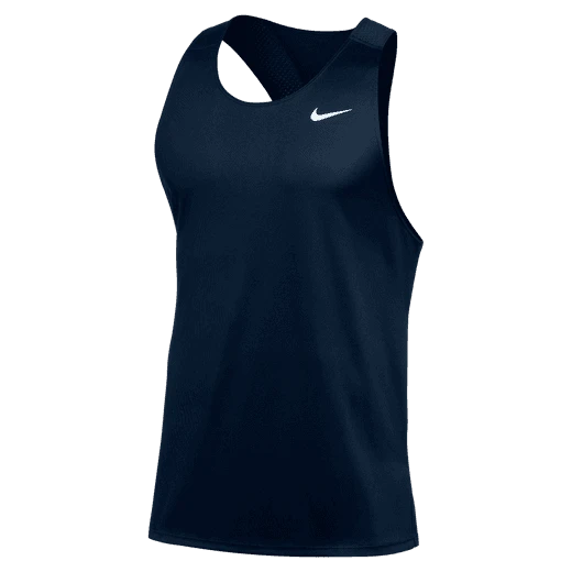 Nike Men's Team Run Singlet (420 - Team Navy/White) 1 Nike Men's Team Run Singlet (420 - Team Navy/White)