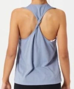 Nike Women's DRI-FIT One Yoga Dots Twist Tank (493 - Slate Blue)