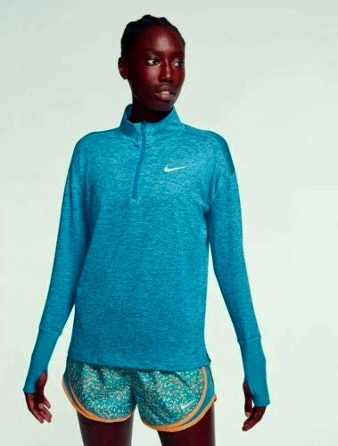 Nike Women’s Element 1/2 Zip Running Top (446 - Blue Heather/Reflective Silver) 1 Nike Women’s Element 1/2 Zip Running Top (446 - Blue Heather/Reflective Silver)