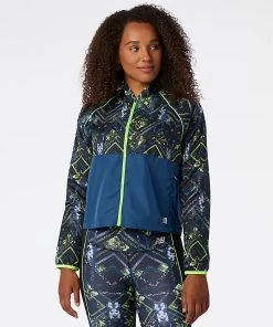 New Balance Women's Printed Fast Flight Jacket (RGV - Rogue Wave)