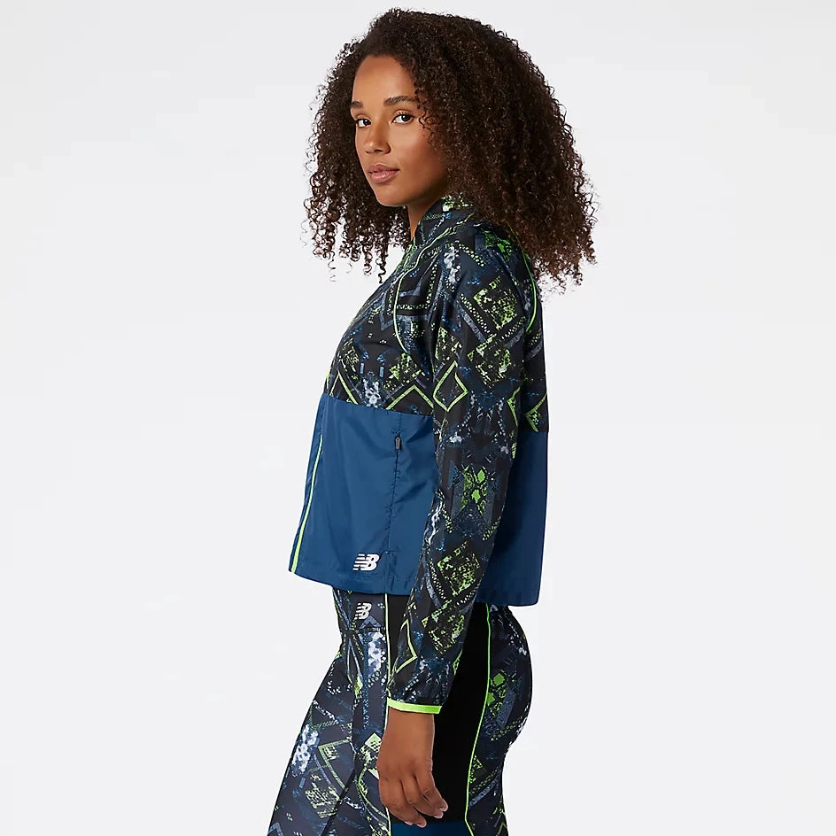 New Balance Women's Printed Fast Flight Jacket (RGV - Rogue Wave) 2 New Balance Women's Printed Fast Flight Jacket (RGV - Rogue Wave) - Image 2