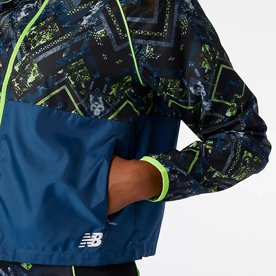 New Balance Women's Printed Fast Flight Jacket (RGV - Rogue Wave) 6 New Balance Women's Printed Fast Flight Jacket (RGV - Rogue Wave) - Image 6