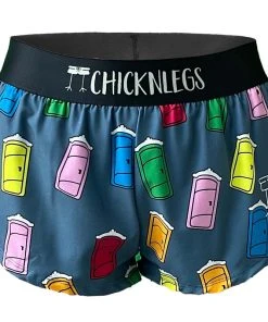 ChicknLegs Women's Porta Potty 1.5" Split Shorts